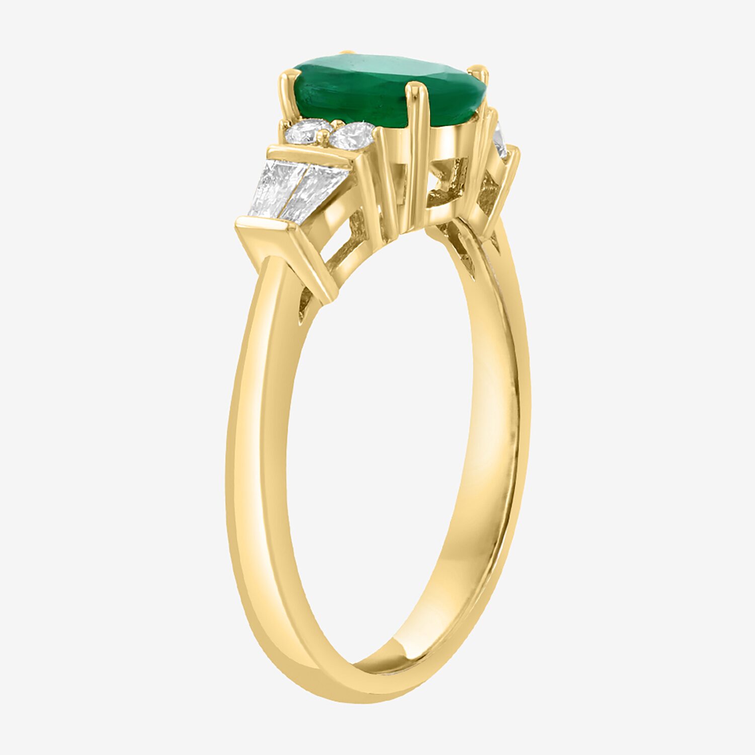 Effy Final Call Limited Quantities! Womens 1/6 CT. T.W. Genuine Green Emerald 14K Gold Oval Cocktail Ring
