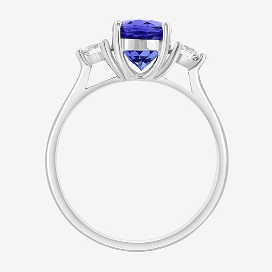Effy Final Call Limited Quantities! Womens 1/4 CT. T.W. Genuine Blue Tanzanite 14K Gold Oval Cocktail Ring