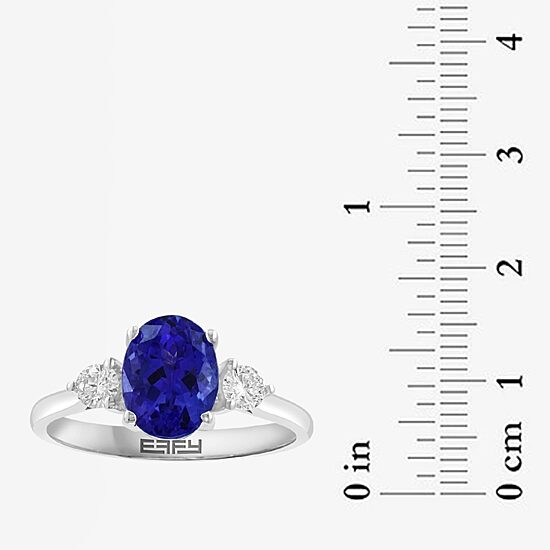 Effy Final Call Limited Quantities! Womens 1/4 CT. T.W. Genuine Blue Tanzanite 14K Gold Oval Cocktail Ring