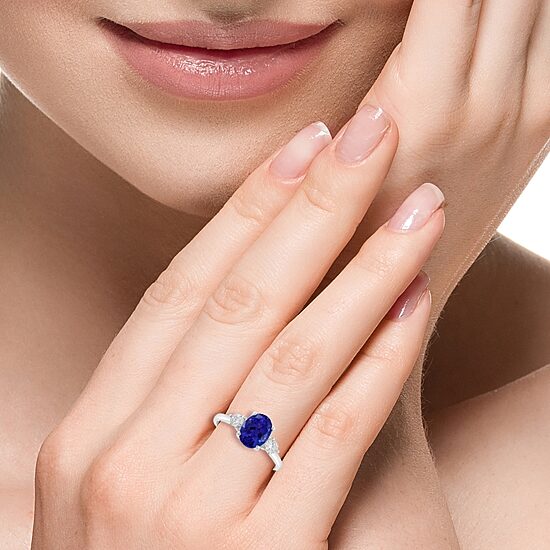 Effy Final Call Limited Quantities! Womens 1/4 CT. T.W. Genuine Blue Tanzanite 14K Gold Oval Cocktail Ring