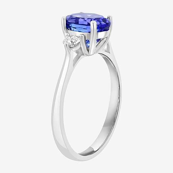Effy Final Call Limited Quantities! Womens 1/4 CT. T.W. Genuine Blue Tanzanite 14K Gold Oval Cocktail Ring