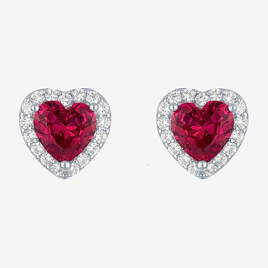 Gemstone Sterling Silver Heart 2-pc. Jewelry Set