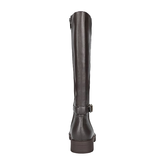Easy Street Womens Erica Stacked Heel Riding Boots