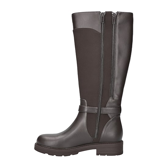 Easy Street Womens Erica Stacked Heel Riding Boots