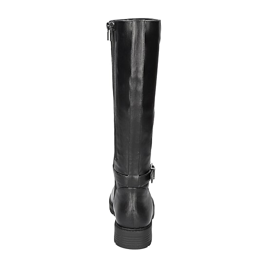 Easy Street Womens Erica Plus Extra Wide Calf Stacked Heel Riding Boots