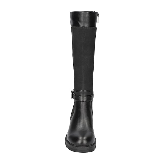 Easy Street Womens Erica Plus Extra Wide Calf Stacked Heel Riding Boots