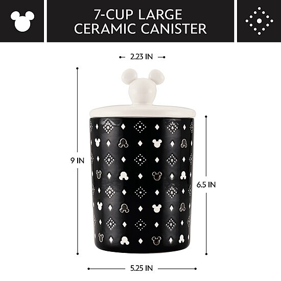 Disney Home Monochrome 56.3oz Ceramic Jar