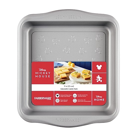 Farberware Disney Bake with Mickey Mouse 9" Non-Stick Square Cake Pan