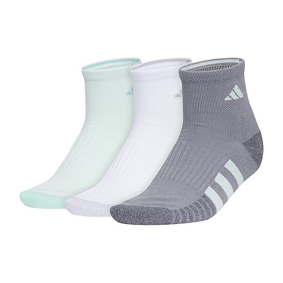 adidas Cushioned Womens 3 Pair Quarter Ankle Socks