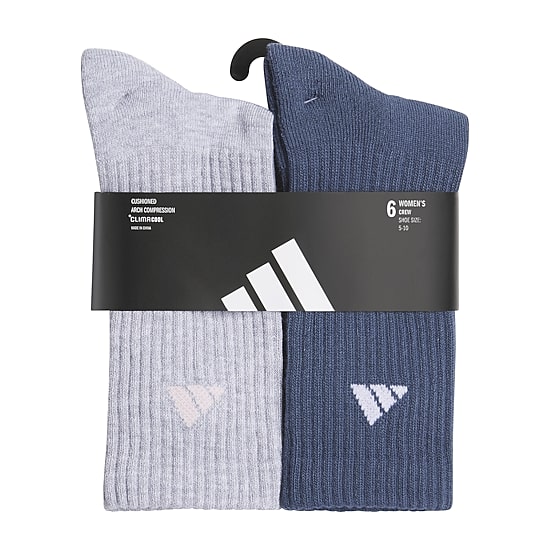 adidas Cushioned Womens 6 Pair Crew Socks