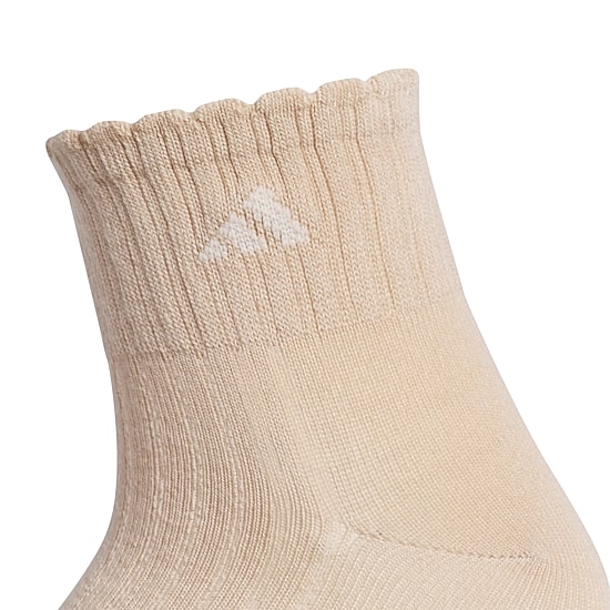 adidas Scallop Edge Womens Multi-Pack 3 Pair Quarter Ankle Socks