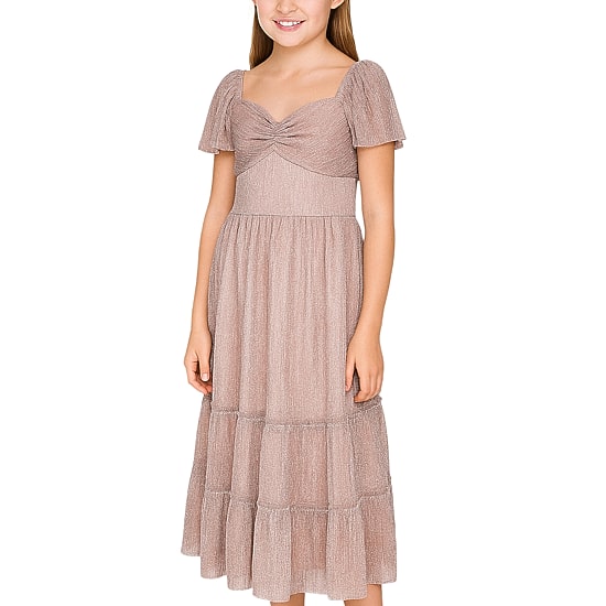 Lilt Big Kid Girls Short Sleeve Maxi Dress