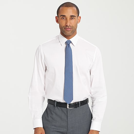 Nick Graham Mens Spread Collar Long Sleeve Shirt + Tie Set