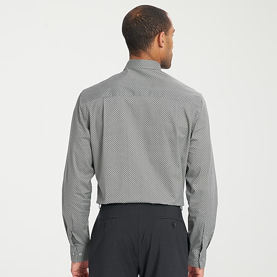 Nick Graham Mens Spread Collar Long Sleeve Shirt + Tie Set