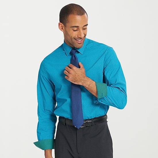 Nick Graham Mens Point Collar Long Sleeve Shirt + Tie Set