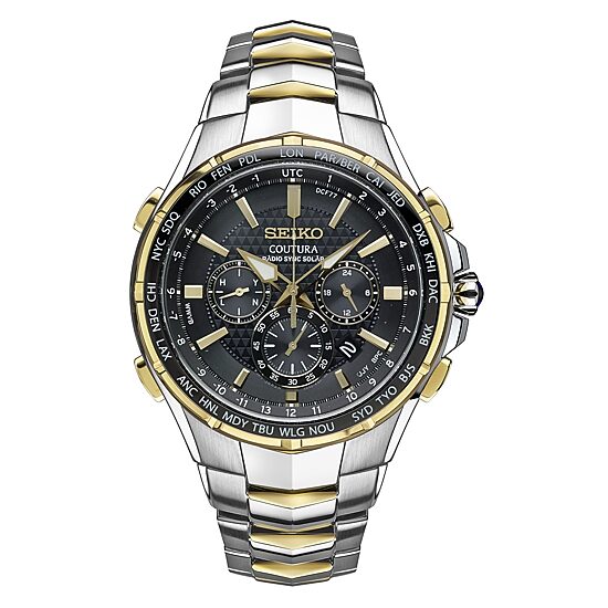 Seiko Mens Chronograph Two Tone Stainless Steel Bracelet Watch Ssg010