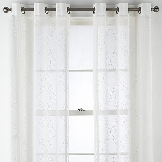 Regal Home Sterling Matte Grommet Top Sheer Curtain Panel