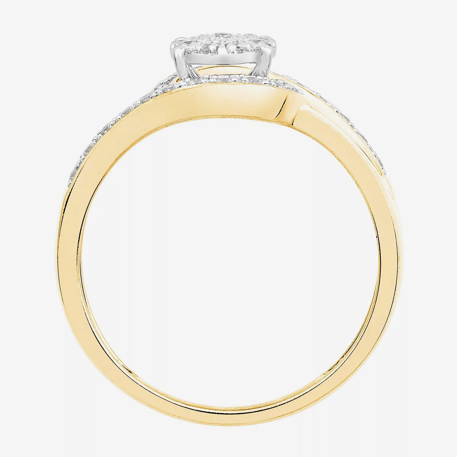 3PC His and Hers Trio Wedding Set Featuring 3/ CT.T.W. Natural Diamond Womens Bridal Set and Mens Wedding Band in 10K or 14K Two Tone Gold