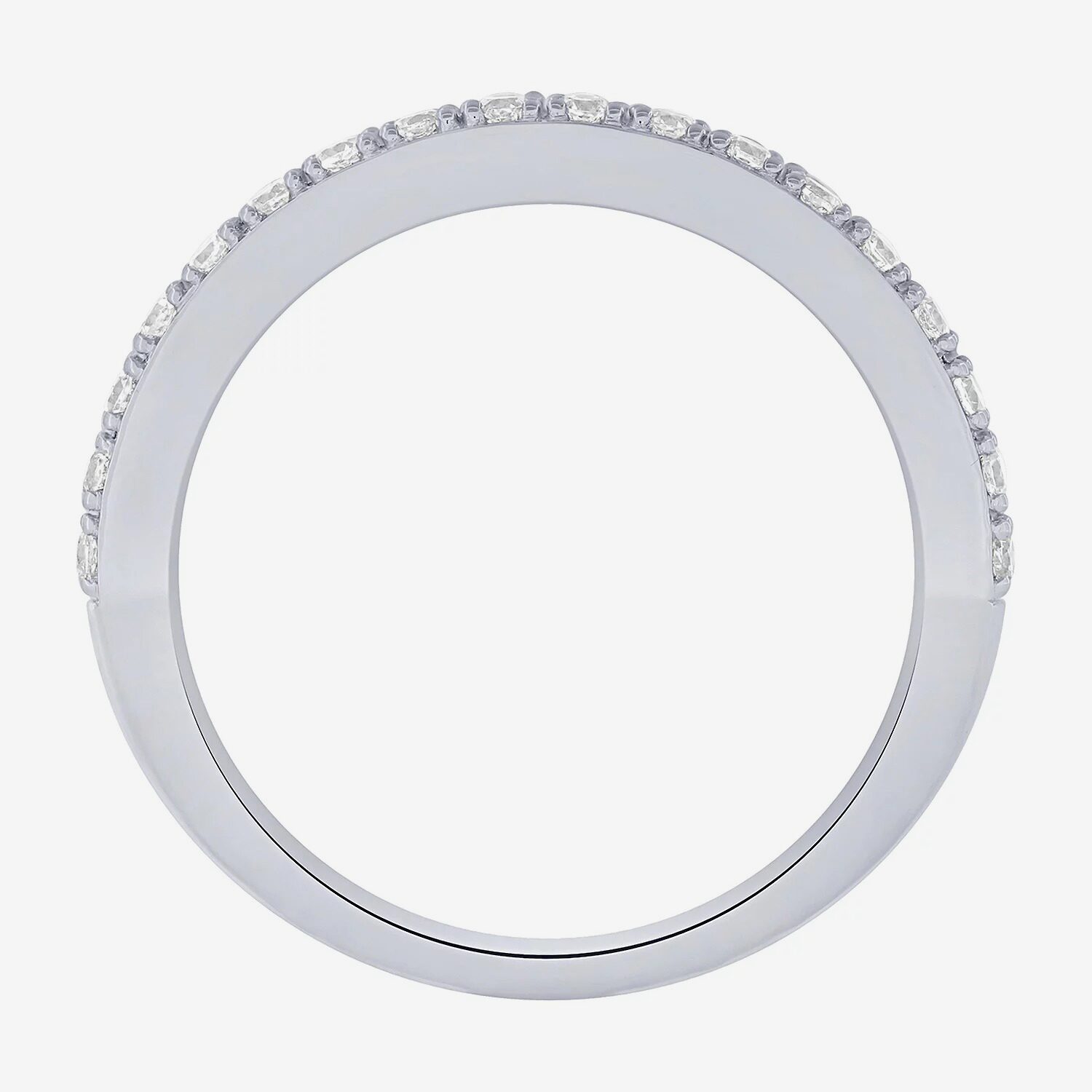 Womens 2.5MM 1 CT. T.W. Natural White Diamond 14K Gold Anniversary Wedding Band