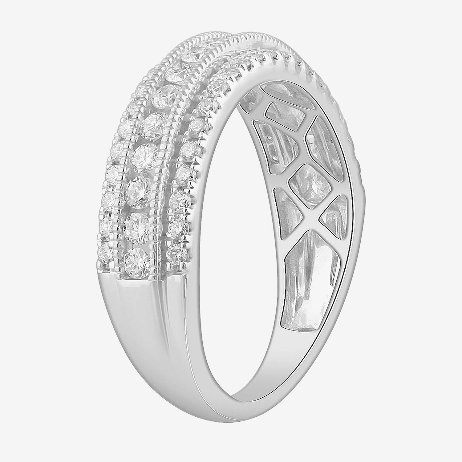 (G-H / VS2-SI1) 3/4 CT. T.W. Lab Grown Diamond 10K Gold Anniversary Band
