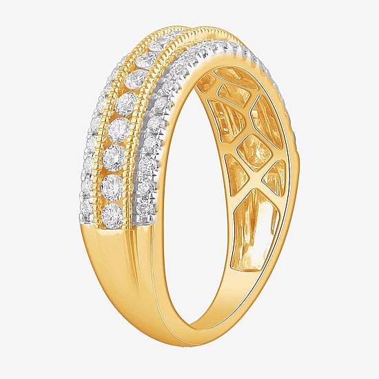 (G-H / VS2-SI1) 3/4 CT. T.W. Lab Grown Diamond 10K Gold Anniversary Band