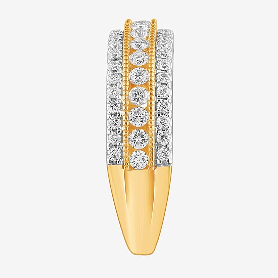 (G-H / VS2-SI1) 3/4 CT. T.W. Lab Grown Diamond 10K Gold Anniversary Band