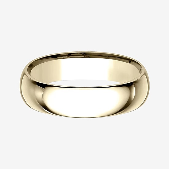 Mens 10K White Gold 6MM Comfort-Fit Wedding Band