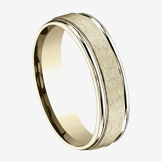 Mens 6MM 10K Gold Wedding Band