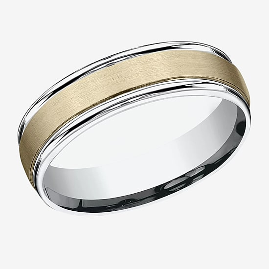 Mens 6MM 10K Gold Wedding Band