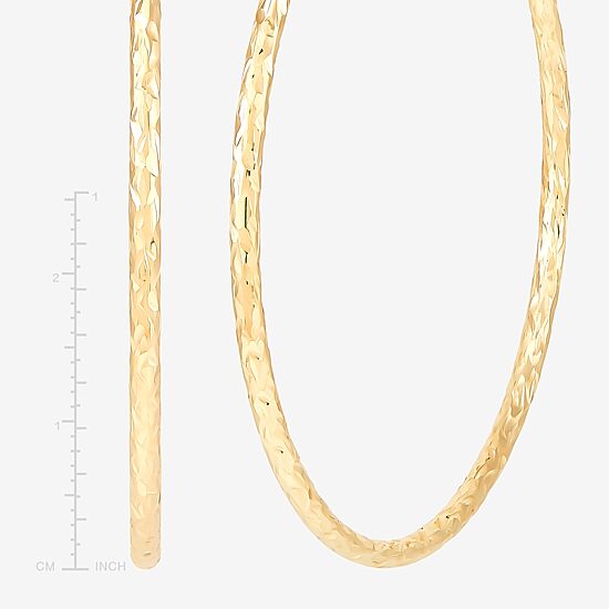 Womens 14K Gold 50mm Round Hoop Earrings
