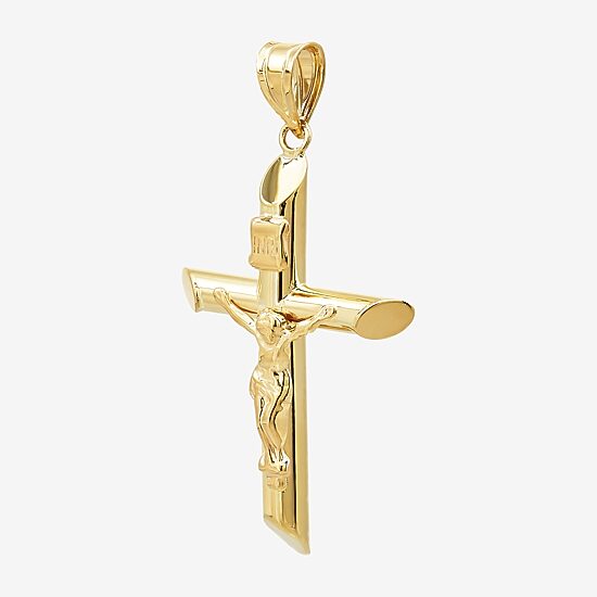 14K Gold Crucifix Pendant 