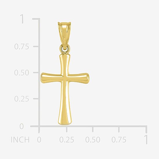 14K Gold Cross Charm 