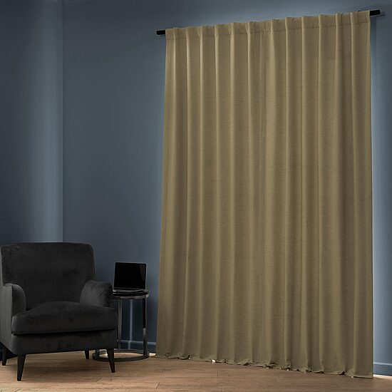 Exclusive Fabrics & Furnishing Bellino Textured Rod Pocket Back Tab Light-Filtering Single Curtain Panel