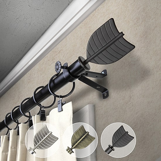 Rod Desyne Quill 13/16" Single Curtain Rod
