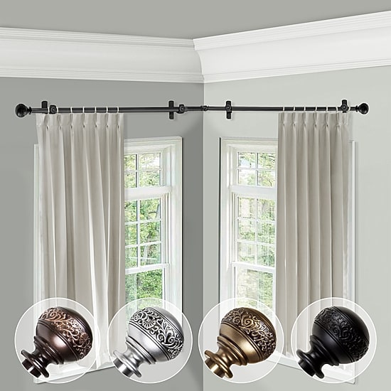Rod Desyne Naomi Corner 13/16 IN Adjustable Curtain Rod