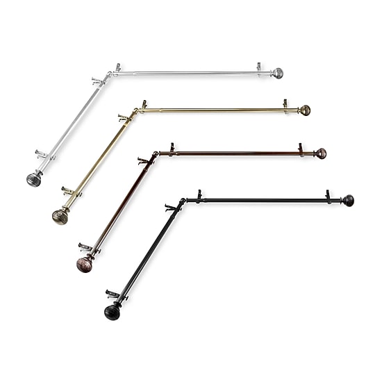 Rod Desyne Naomi Corner 13/16 IN Adjustable Curtain Rod