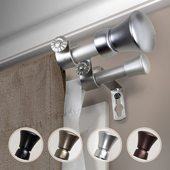 Rod Desyne Cora ⅝" Adjustable Double Curtain Rod