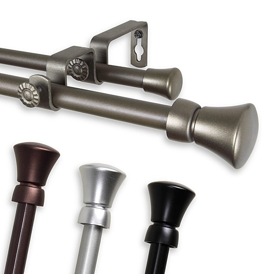Rod Desyne Cora ⅝" Adjustable Double Curtain Rod