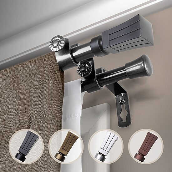Rod Desyne Flare ⅝" Adjustable Double Curtain Rod