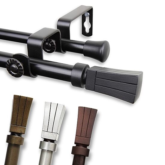 Rod Desyne Flare ⅝" Adjustable Double Curtain Rod