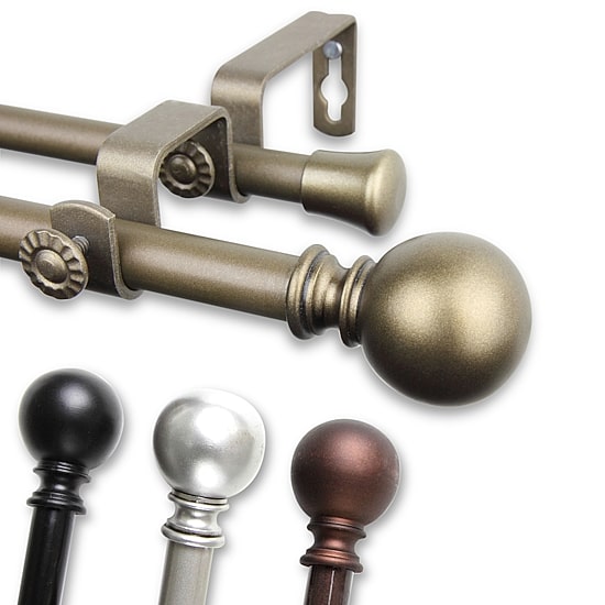 Rod Desyne Luna ⅝" Adjustable Double Curtain Rod
