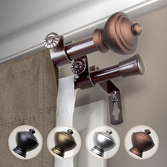 Rod Desyne Savannah ⅝" Adjustable Double Curtain Rod