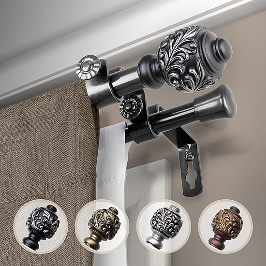 Rod Desyne Tilly ⅝" Adjustable Double Curtain Rod