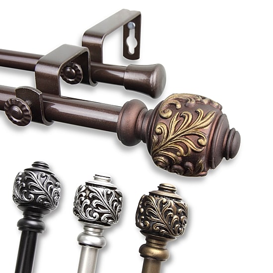 Rod Desyne Tilly ⅝" Adjustable Double Curtain Rod