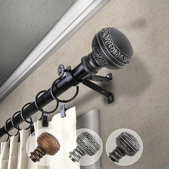 Rod Desyne Ornament 13/16" Adjustable Curtain Rod
