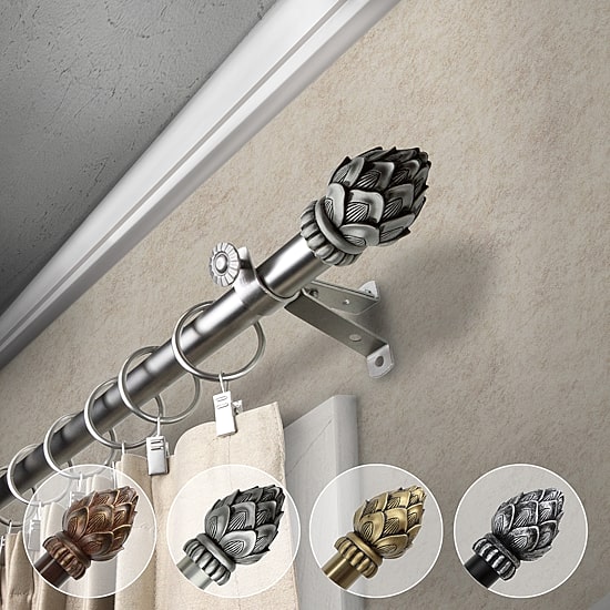 Rod Desyne Bud 13/16" Adjustable Curtain Rod