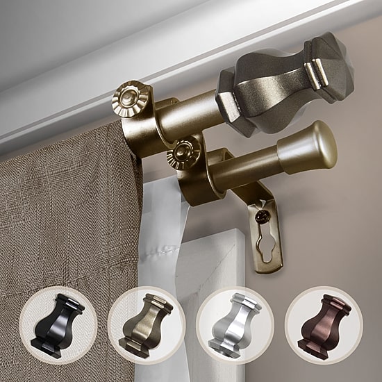 Rod Desyne Emelia ⅝" Adjustable Double Curtain Rod