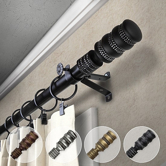 Rod Desyne Dollop 13/16" Adjustable Curtain Rod