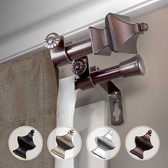 Rod Desyne Esta ⅝" Adjustable Double Curtain Rod