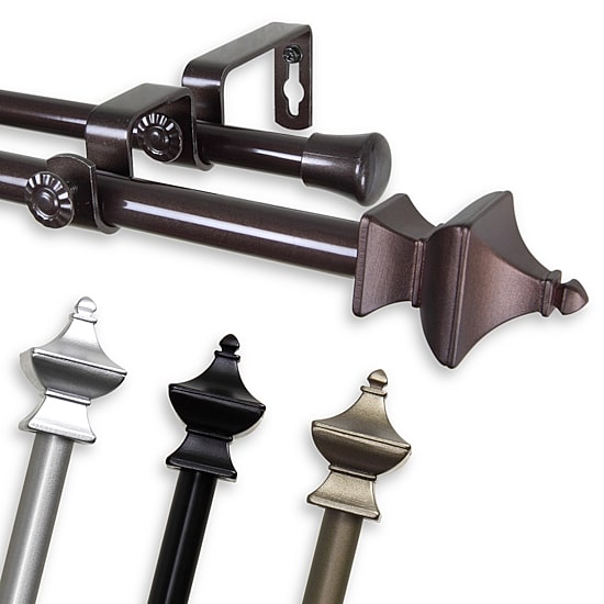 Rod Desyne Esta ⅝" Adjustable Double Curtain Rod